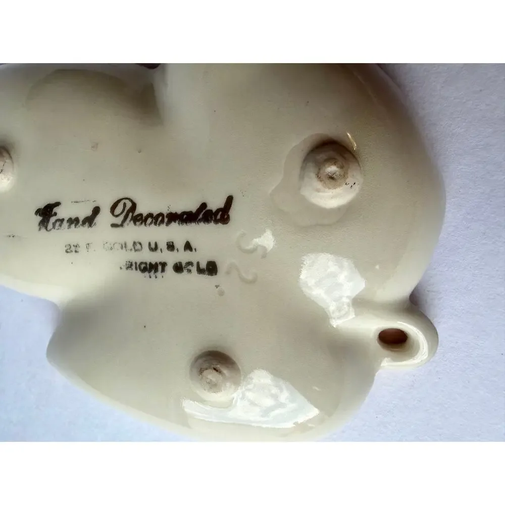 Vintage White Ceramic Leaf Dish 5